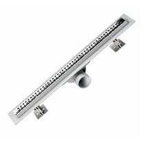 Ralo Sifonado em ABS Retangular 3,23x50cm em Aço Inox 304 Odem Cinza