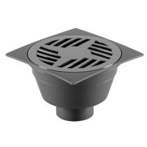 Ralo Sifonado Grelha Redonda Saída P/baixo Cinza - Astra Ralo Sifonado Grelha Redonda Saída P/baixo Cinza - Astra