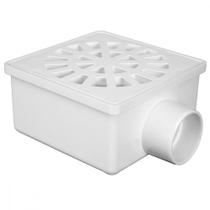 Ralo Sifonado Krona Quadrado Branco 10X10Cm Ralo Sifonado Krona Quadrado Branco 10X10Cm