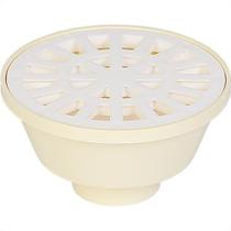 Ralo Sifonado Krona Redondo Branco 10Cm