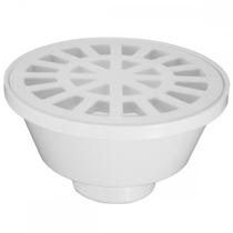 Ralo Sifonado Krona Redondo Branco 10Cm Ralo Sifonado Krona Redondo Branco 10Cm