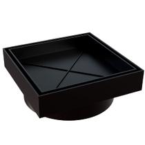 Ralo Smart Invisível Quadrado 10x10cm Preto - 2306 - ESTRELA