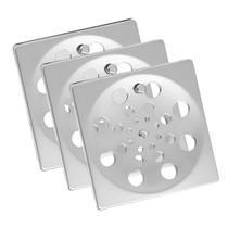 Ralo Tampa Grelha 10x10 cm Abre e Fecha em Aço Inox Para Banheiro Lavanderia 1 a 5 Unidades Caixilho Avulso