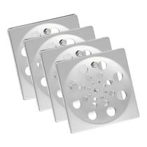 Ralo Tampa Grelha 10x10 cm Abre e Fecha em Aço Inox Para Banheiro Lavanderia 1 a 5 Unidades Caixilho Avulso Ralo Tampa Grelha 10x10 cm Abre e Fecha em Aço Inox Para Banheiro Lavanderia 1 a 5 Unidades Caixilho Avulso