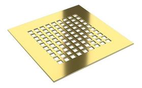Ralo Tampa Grelha Inox 304 10x10 Cm Square Dourado