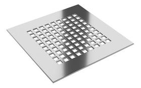 Ralo Tampa Grelha Inox 304 10x10 Cm Square Polido