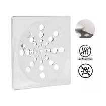 Ralo Tampa Grelha Quadrada 10x10 Com Fecho Rotativo Abre E Fecha Em Aço Inox