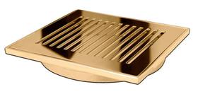 RALO TAMPA INOX 304 2mm E BASE ALUMINIO OBLONG DOURADO 15X15