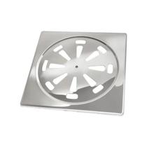 Ralo tampa quadrada grelha 15x15 inox 201 lavabos e banheiro