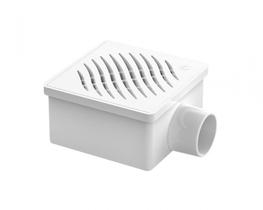 Ralo Tigre Quadrado C/Grelha Branco 100Mmx53X40Mm