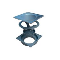 Ralo Touch Abre e Fecha Automático Escovado 15x15cm Elleve