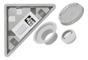 Ralo triangular 16x16x22cm tampa oculta ralo de canto vertex tampa oculta elleve 5207
