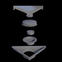 Ralo Triangular Vertex Tampa Inox Escovada Linear Acessórios