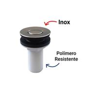 Ralo válvula click 7/8 ppl inox e polímero pia tampa pequena - FLVX HIDRO