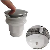 Ralo Válvula Click Metal Pia Lavatório Cuba 1. 1/4 Aço Inox Elimina Mau Cheiro Ralo Válvula Click Metal Pia Lavatório Cuba 1. 1/4 Aço Inox Elimina Mau Cheiro