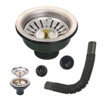 Ralo Valvula Dreno de Pia 10x10 Filtro Sifao Tubo de Escoamento Cesto Cozinha Lavanderia Lavabo Casa Seguro Resistente