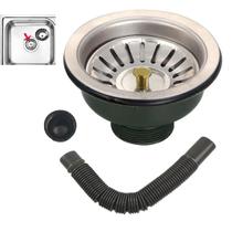 Ralo Valvula Dreno de Pia 10x10 Filtro Sifao Tubo de Escoamento Cozinha Lavabo Apartamento Restaurante Casa