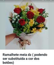 Ramalhete de rosas com meia duzia