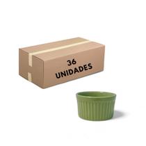 Ramekin Porcelana 150 Ml Canelado Verde Buffet Bar Restaurante Kit Com 36 - AVB DECORAÇÕES