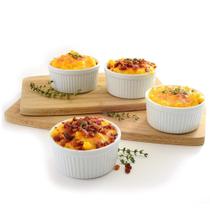 Ramekin Ramequim Gourmet 40ml Cerâmica Canelado - Caulim