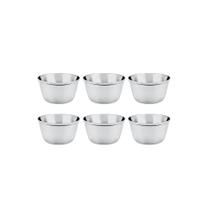 Ramekin Tigela Inox Sobremesa Mini Bolo Sufle Molho 90ml 6un Ramekin Tigela Inox Sobremesa Mini Bolo Sufle Molho 90ml 6un