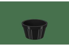 Ramekin Uno em Plástico Preto 90ml 7,3x4,1cm - Coza