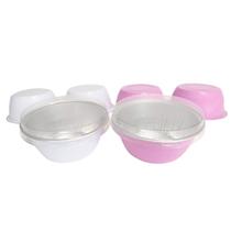 Ramekins descartáveis KitchenDance 120 ml coloridos com tampa x50