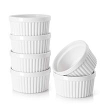 Ramekins DOWAN 120 ml para forno de porcelana Creme Brulee, seguro para forno Ramekins DOWAN 120 ml para forno de porcelana Creme Brulee, seguro para forno