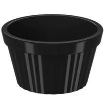 Ramequim de Plástico Preto Canelado 90ml Potinho Pequeno 7,3cm Uno Coza Ramequim de Plástico Preto Canelado 90ml Potinho Pequeno 7,3cm Uno Coza
