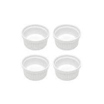 Ramequim Mini Porcelana 270ml 10cm Branco Forno 4un Ramequim Mini Porcelana 270ml 10cm Branco Forno 4un
