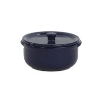 Ramequim poelle em ceramica com tampa 600ml cor azul marinho - LHERMITAGE