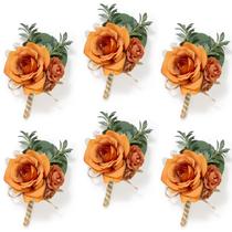Ramillete Artificial Serwalin Rosa Naranja 13x8 cm 6 unidades Ramillete Artificial Serwalin Rosa Naranja 13x8 cm 6 unidades