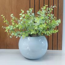 Ramo de Eucalipto Artificial Verde-Claro Folhagem Decorativa