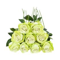 Ramo De Flor Artificial Rosa Vermelha Com 50cm De Comprimento Para Decoração De Mesa De Casamento E