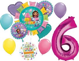 Ramo de Globos de Suministros para Fiesta "Anagrama" Cumpleaños 6 de Gabby Ramo de Globos de Suministros para Fiesta "Anagrama" Cumpleaños 6 de Gabby