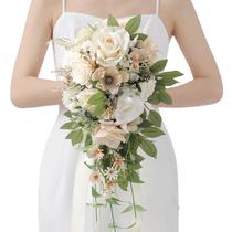 Ramos de Boda Serwalin Rosa Champagne para Novia 25 cm