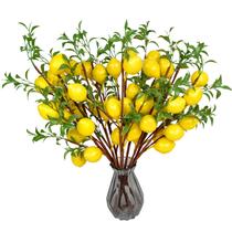 Ramos de limão artificiais VIERENA 6PCS para decoração de casa Ramos de limão artificiais VIERENA 6PCS para decoração de casa