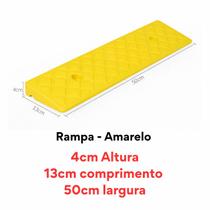 Rampa de degrau 04x13x50 modular calçada garagem áreas de acesso para pessoas com deficiência - Amarelo Rampa de degrau 04x13x50 modular calçada garagem áreas de acesso para pessoas com deficiência - Amarelo