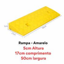 Rampa de degrau 05x17x50 modular calçada garagem áreas de acesso para pessoas com deficiência - amarelo Rampa de degrau 05x17x50 modular calçada garagem áreas de acesso para pessoas com deficiência - amarelo