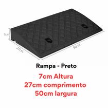 Rampa de degrau 07x27x50 modular calçada garagem áreas de acesso para pessoas com deficiência - Preto Rampa de degrau 07x27x50 modular calçada garagem áreas de acesso para pessoas com deficiência - Preto