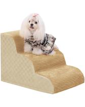 Rampa de escadas para cães Vfrog 40cmH de 3 etapas para cães pequenos, cáqui