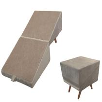 Rampa Escada Pet, Movel Puff Cachorro Gato Antiderrapante