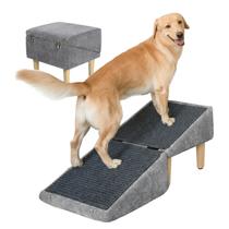 Rampa para Cães 3 em 1 Miemie's Corner com Armazenamento Cinza 100 kg Rampa para Cães 3 em 1 Miemie's Corner com Armazenamento Cinza 100 kg