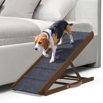 Rampa para Cães PATHOSIO PETS - Ajustável para Cama e Sofá - Madeira Nogueira Rampa para Cães PATHOSIO PETS - Ajustável para Cama e Sofá - Madeira Nogueira