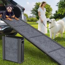 Rampa para Cães PetRuna Dobrável Antiderrapante 180 cm Suporta 122 kg