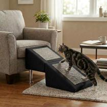 Rampa Pet 2 em 1 Dobrável Puff Escada para Cachorro e Gato Cor:Azul
