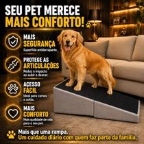 Rampa Pet Pufe 2 Em 1 Para Cães Gatos Pequeno E Médio Porte Cinza