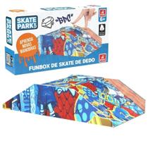 Rampa Pista Skate de Dedo Miniatura Skate de brinquedo Radical Obstaculos