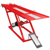 Rampa Pneumática para Motos 350Kg 2 Pistões Vermelha