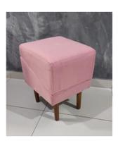 Rampa Puff para Pet, Suede Rosa Escada Pet, Rampa P-01, Almeidamluz.